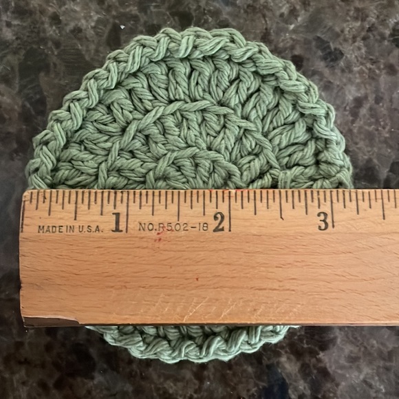 Crochet Coaster & Doily Set - Hand Crafted Crochet - 100 % Cotton - Sage Green - Picture 7 of 8